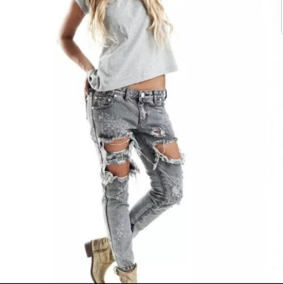 One Teaspoon Pants - One Teaspoon Melrose Trashed Free Bird Skinny Jean